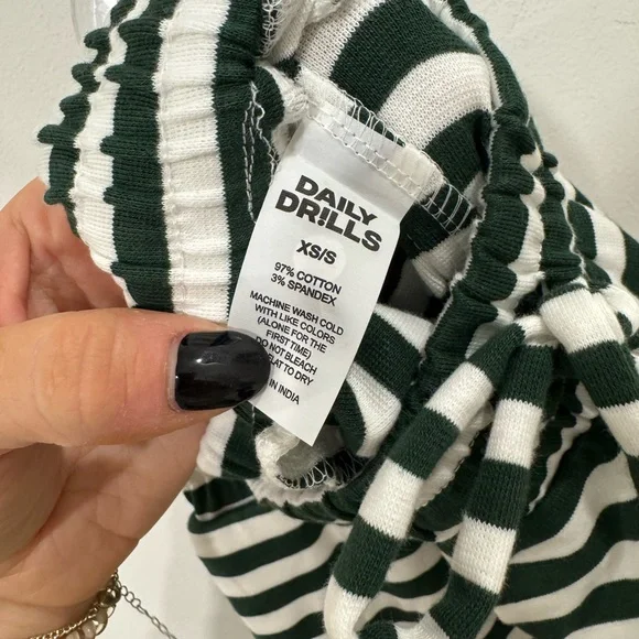 Daily Drills Black and White Striped Track Pants - Picture 2 of 4